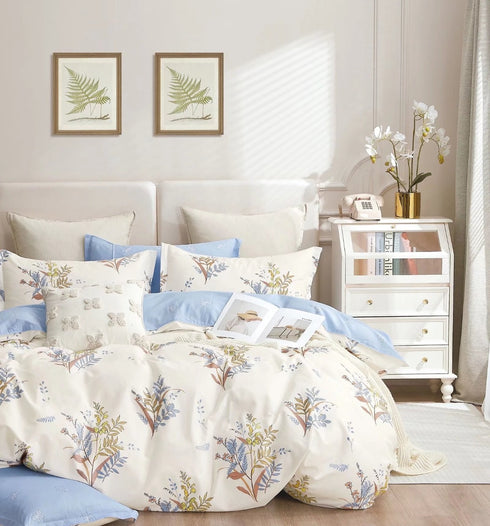 Yana 100% Pure Cotton Imported Single Bedsheet with Pillow Cover by Florida